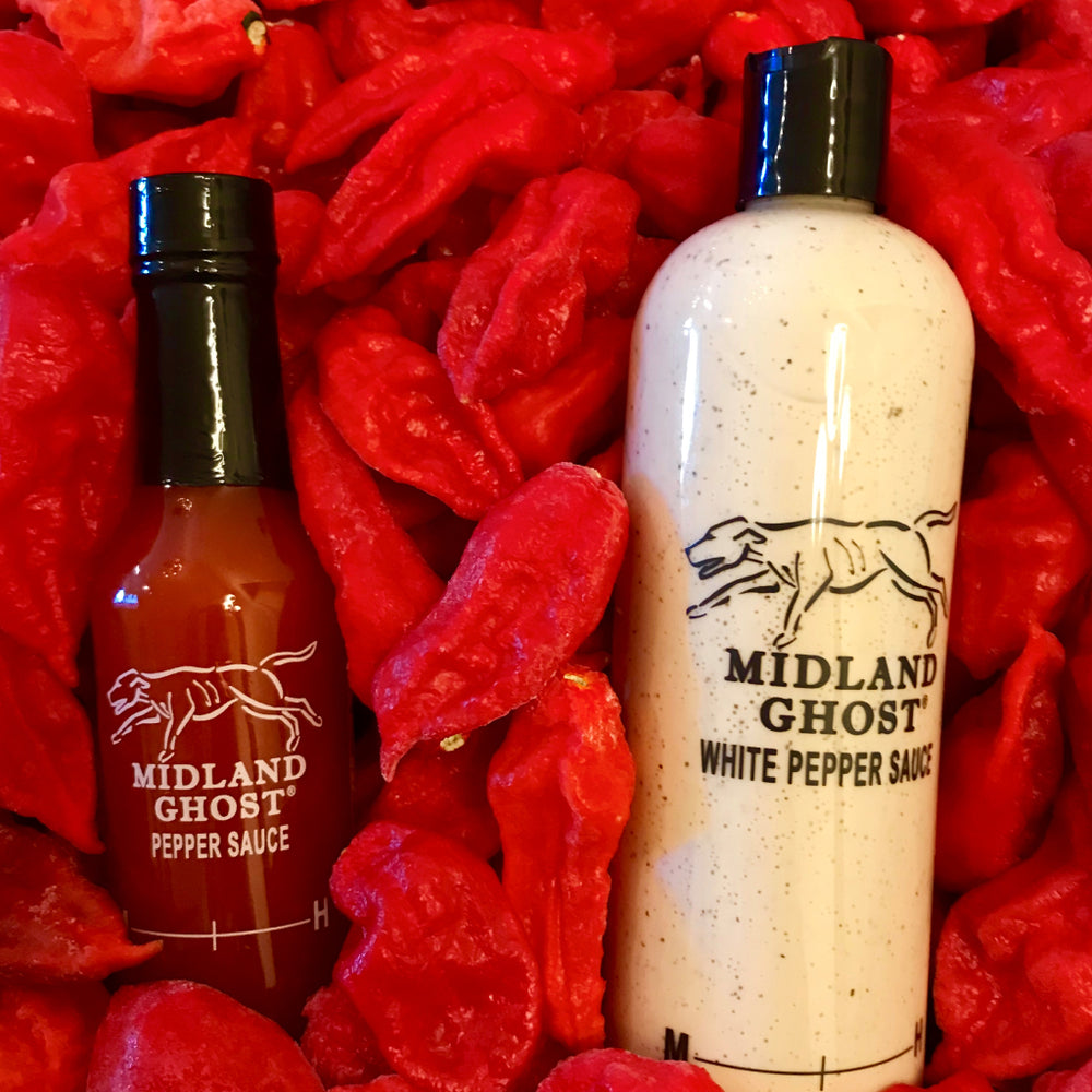 Sampler-sized, Midland Ghost Pepper Sauce Gift Set (50ml ea) - Salt Table